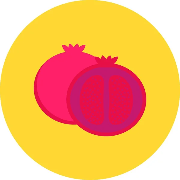 Pomegranate Icon Vector Illustration — Wektor stockowy