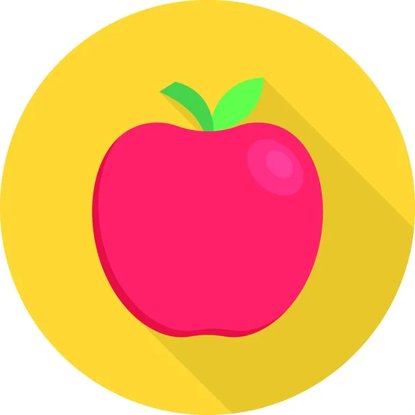 Яблуко Веб Іконка Векторна Ілюстрація — стоковий вектор