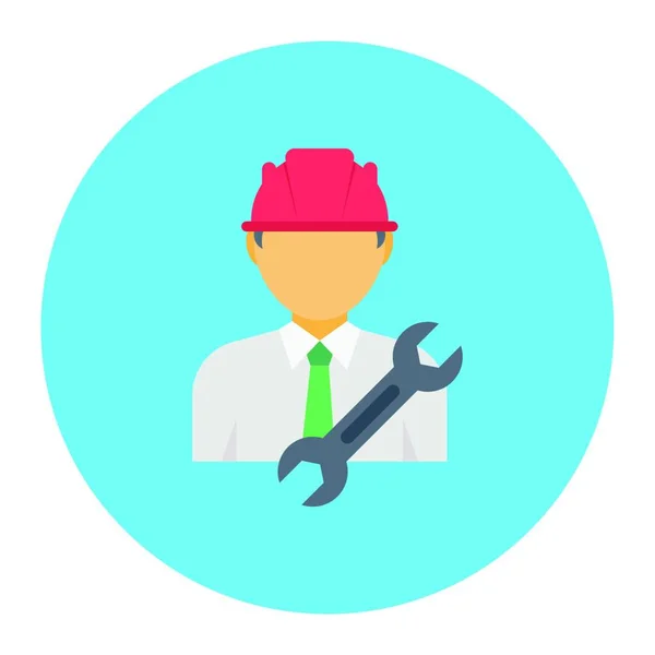 Worker Icon Vector Illustration — Stock Vector