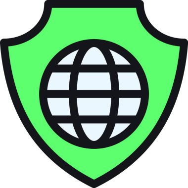 VPN simgesi, vektör illüstrasyonu 