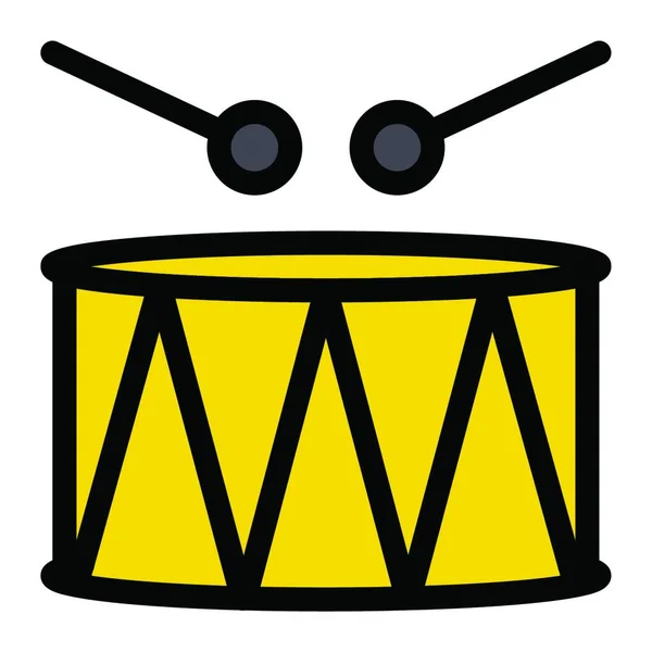 Drum Web Icon Vectorillustratie — Stockvector