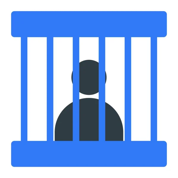Prigione Icona Illustrazione Vettoriale — Vettoriale Stock