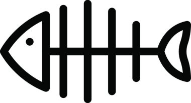 balık simgesi, vektör illüstrasyonu 