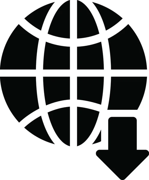 Icona Globale Illustrazione Vettoriale — Vettoriale Stock