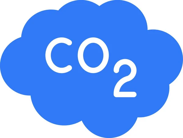 二酸化炭素アイコンベクトルイラスト — ストックベクタ