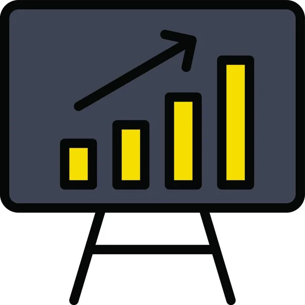 Presentación Icono Web Vector Ilustración — Vector de stock