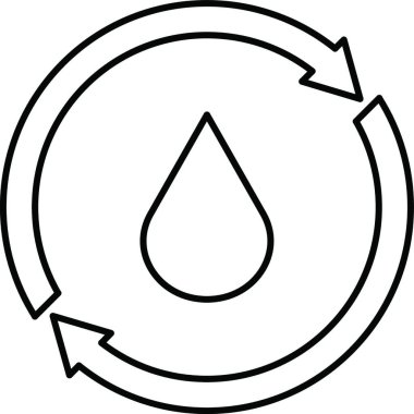 damla simgesi, vektör illüstrasyonu 