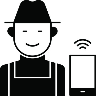 işçi simgesi, vektör illüstrasyonu 