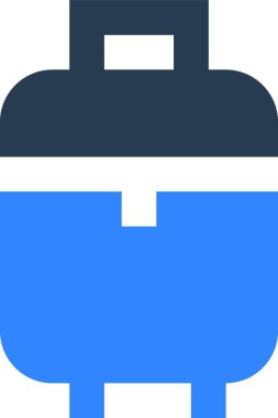 bavul simgesi, vektör çizimi      