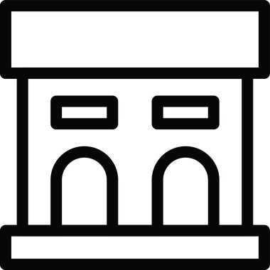 dükkan simgesi, vektör illüstrasyonu