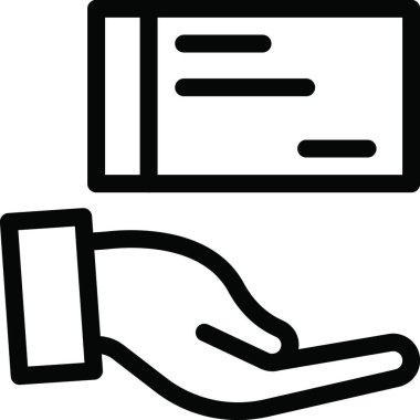 Ödeme simgesi, vektör illüstrasyonu