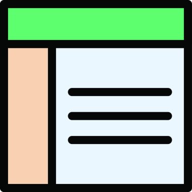 sayfa tasarım ikonu vektör illüstrasyonu