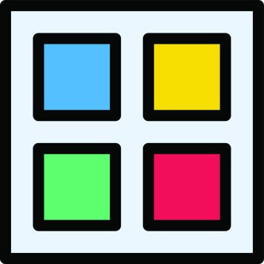 Düzen simgesi, vektör illüstrasyonu 