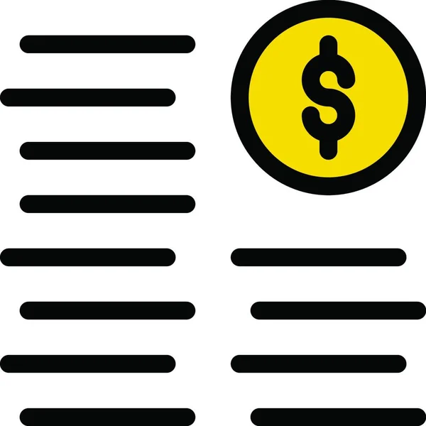 Desenho Ícone Dólar Simples Para Página Web —  Vetores de Stock