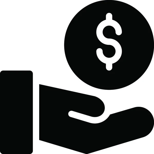 Ikona Internetowa Prosta Ilustracja Znaku Dolara — Wektor stockowy