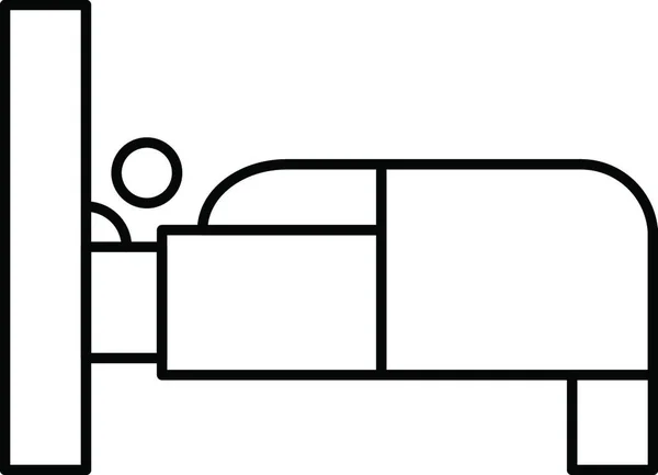 ベッド アイコン ベクトル図 — ストックベクタ