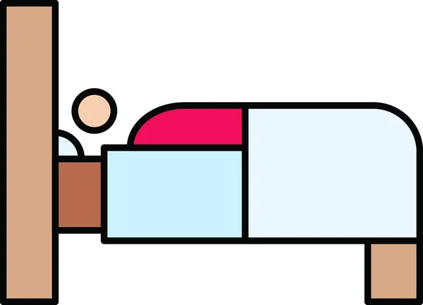Κρεβάτι Εικονίδιο Διανυσματική Απεικόνιση — Διανυσματικό Αρχείο
