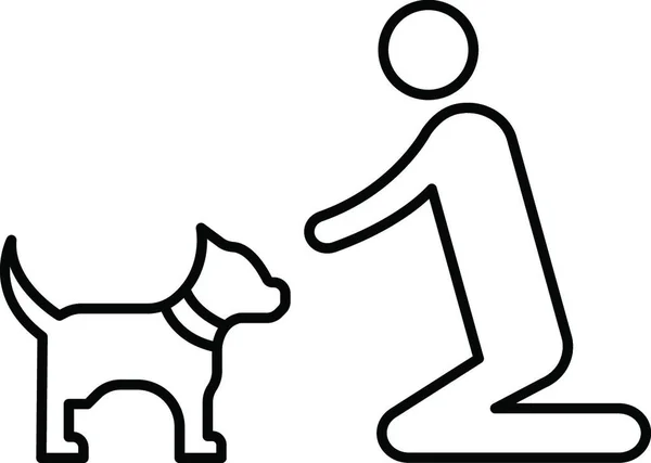Hond Icoon Vector Illustratie — Stockvector