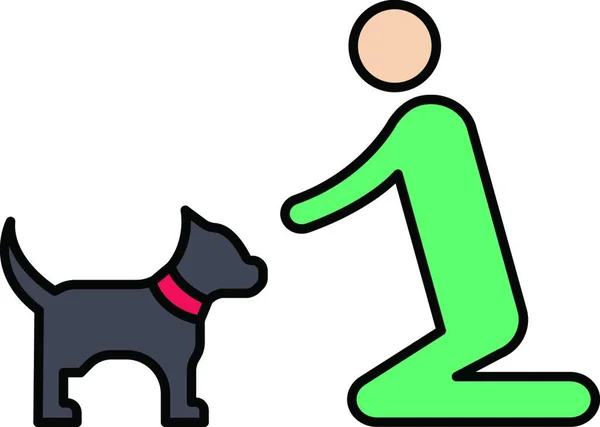 Hond Icoon Vector Illustratie — Stockvector