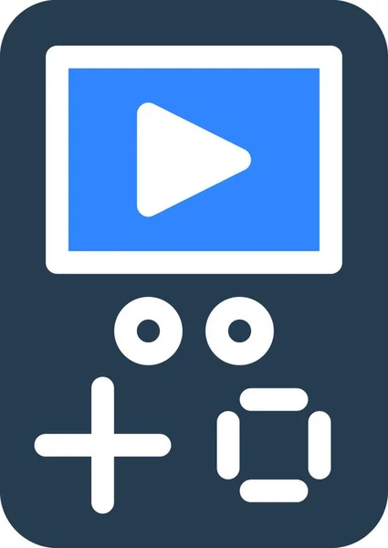 Иконка Видео Простой Дизайн Приложений Веб Сайтов — стоковый вектор