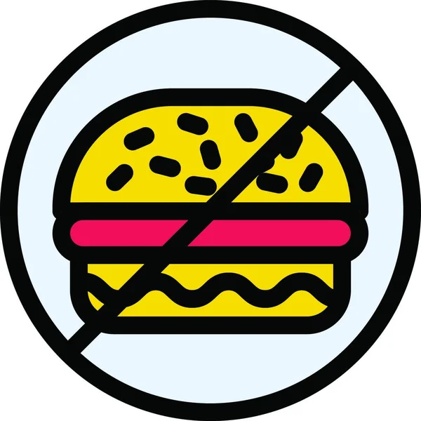Icona Fast Food Illustrazione Vettoriale — Vettoriale Stock