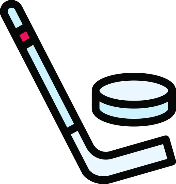 Hockey Icono Vector Ilustración — Vector de stock