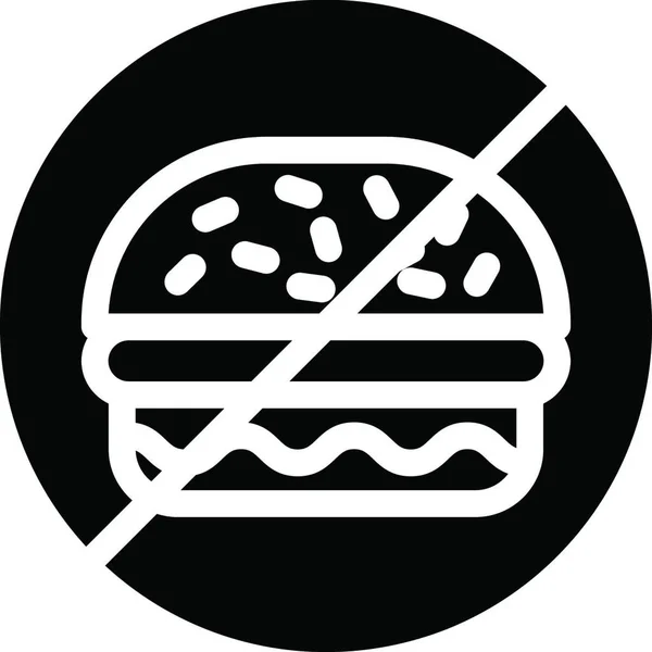 Ikona Fast Food Vektorová Ilustrace — Stockový vektor