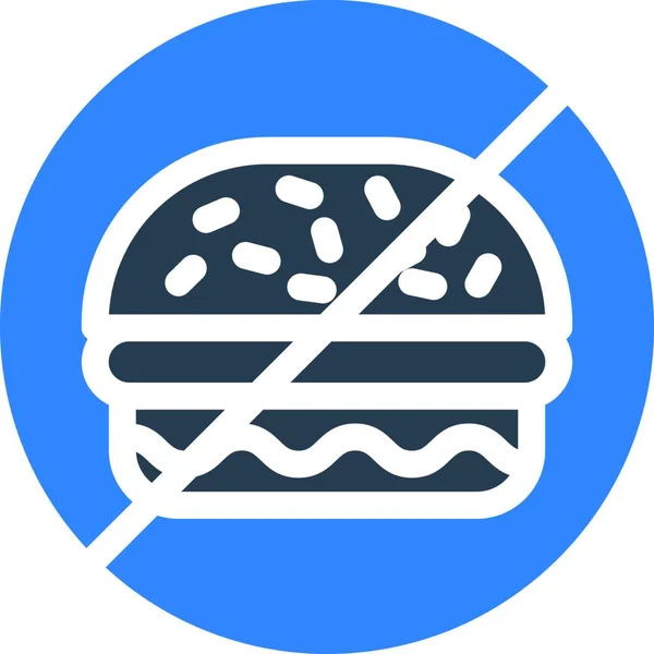 Ikona Fast Food Vektorová Ilustrace — Stockový vektor