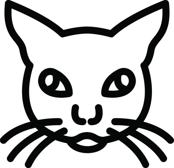 Cat Web Icon Vector Illustration — Vetor de Stock