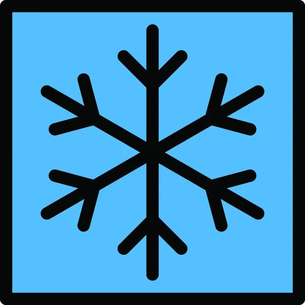 Mooi Snowflake Icoon Vector Illustratie — Stockvector