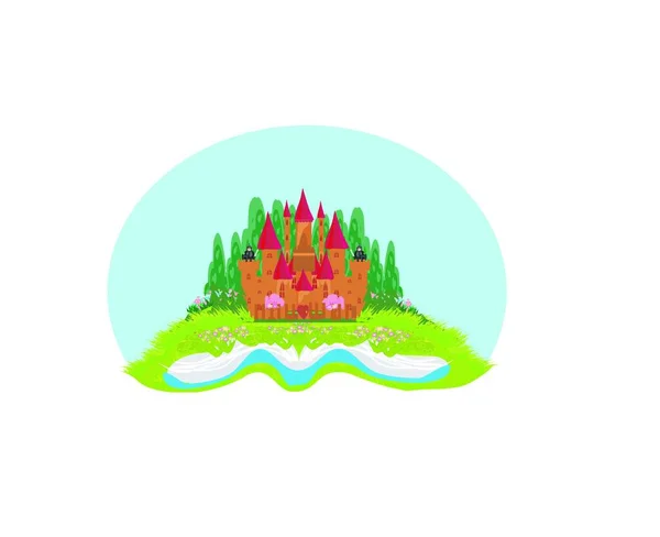 Magic World Tales Fairy Castle Appearing Book — Stock Vector