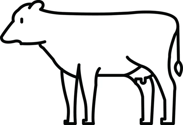 Vaca Ilustración Vectorial Simple — Vector de stock