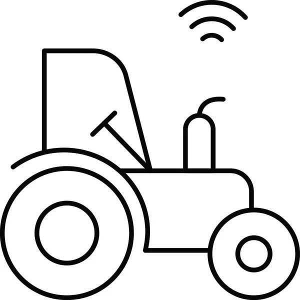 Tractor Simple Vector Illustration — Stock Vector