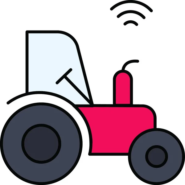 Tractor Ilustración Simple Vector — Archivo Imágenes Vectoriales