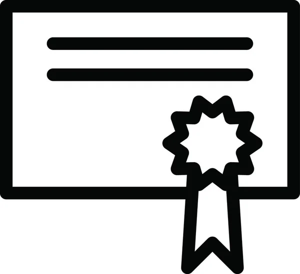 Certificat Icône Web Illustration Vectorielle — Image vectorielle