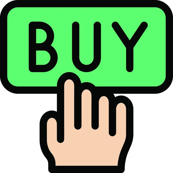 Hand Buy Online Icon Vector Illustration — 스톡 벡터