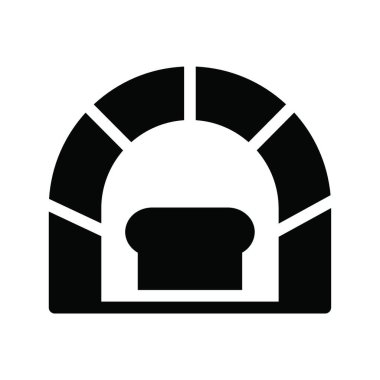 Fırın sembolleri illüstrasyon, ağ şablonu  