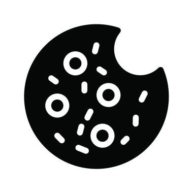  Cookie web simgesi vektör illüstrasyonu