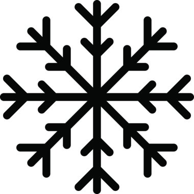 güzel Kar Tanesi simgesi, vektör illüstrasyonu    
