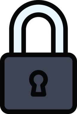 asma kilit web simge vektör çizim