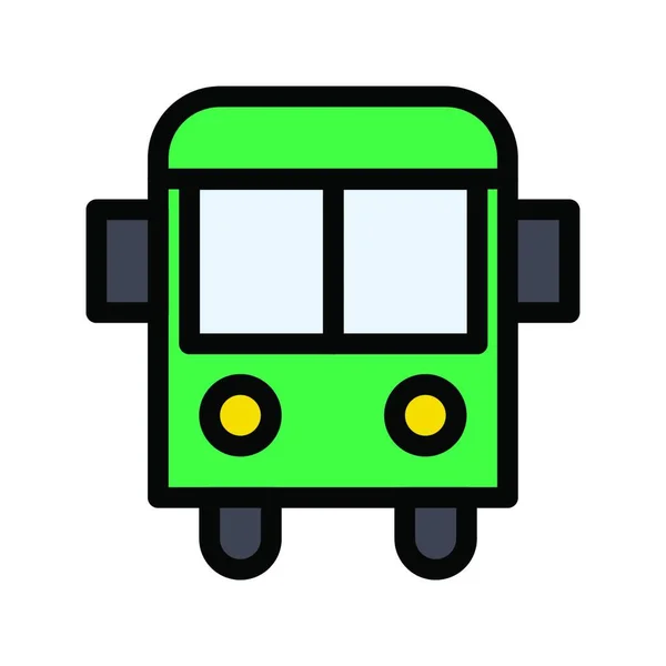 スクールバス 単純なベクトル図 — ストックベクタ