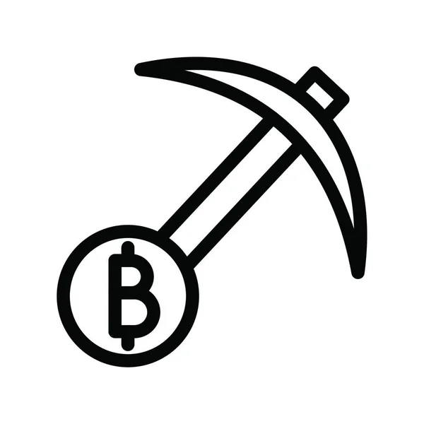 Ilustração Vetor Ícone Bitcoin — Vetor de Stock