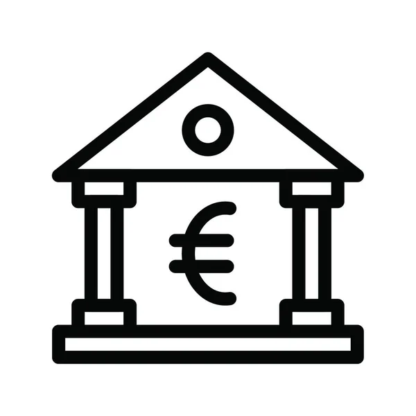 Euro Ikon Vektor Illusztráció Ikon Vektor Illusztráció — Stock Vector