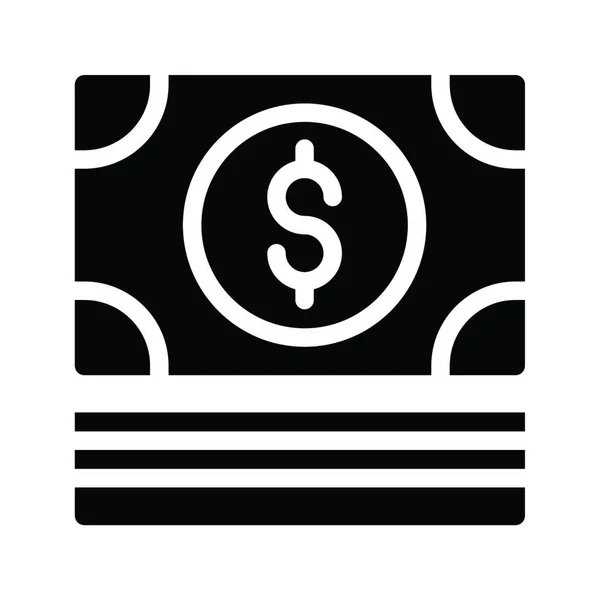Icona Cash Illustrazione Vettoriale — Vettoriale Stock