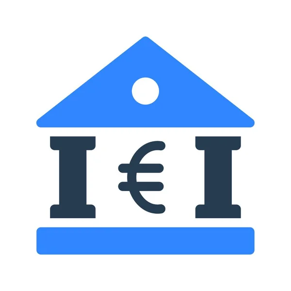 Euro Web Icoon Vector Illustratie — Stockvector