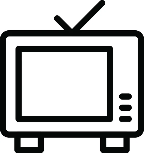 Televizyon Web Simgesi Vektör Illüstrasyonu — Stok Vektör
