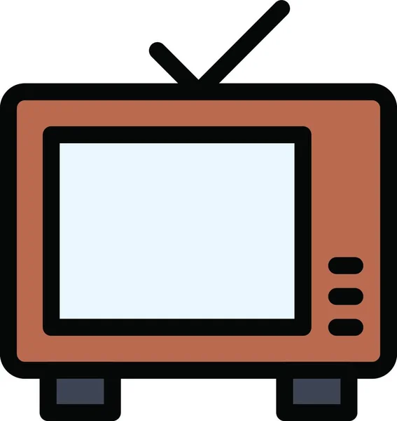 Televisione Icona Web Vettoriale Illustrazione — Vettoriale Stock