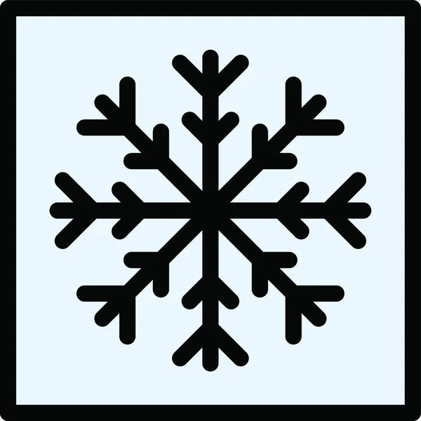 Vacker Snöflinga Ikon Vektor Illustration — Stock vektor