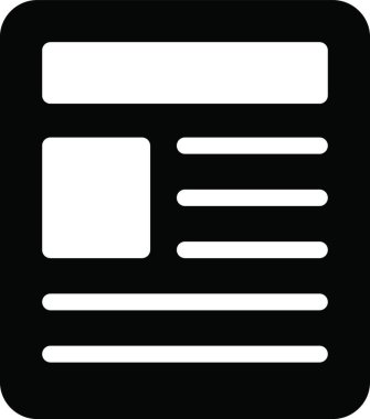 haber web simgesi vektör illüstrasyonu