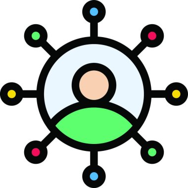 bağlı simge, vektör illüstrasyonu 